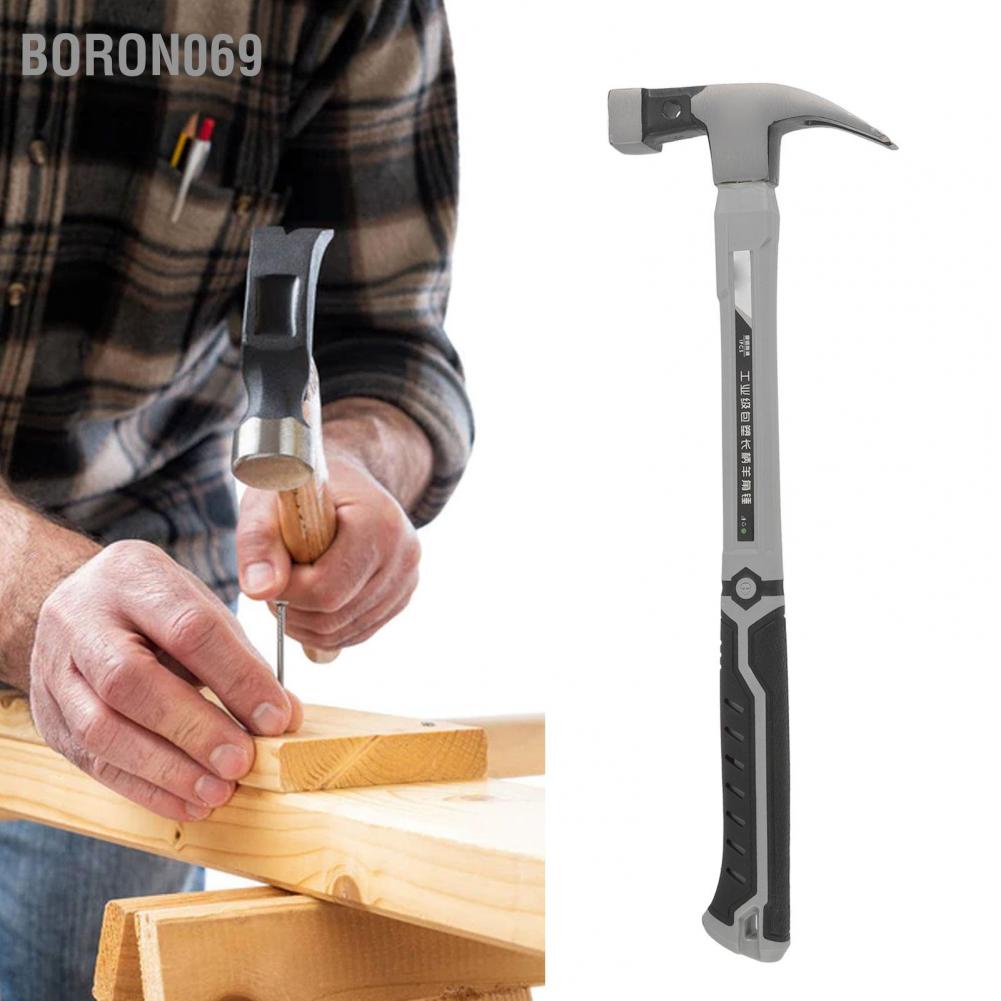 Boron069 13oz Búa Quadrate Hình dạng sừng cừu 50HRC Thiết kế đôi V Tay cầm bằng thép không gỉ cacbon cao Cán búa thẳng