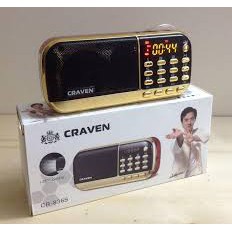 [FREESHIP] LOA CẮM THẺ, USB, ĐÀI FM CRAVEN CR-865, CR-16 TẶNG KÈM PIN