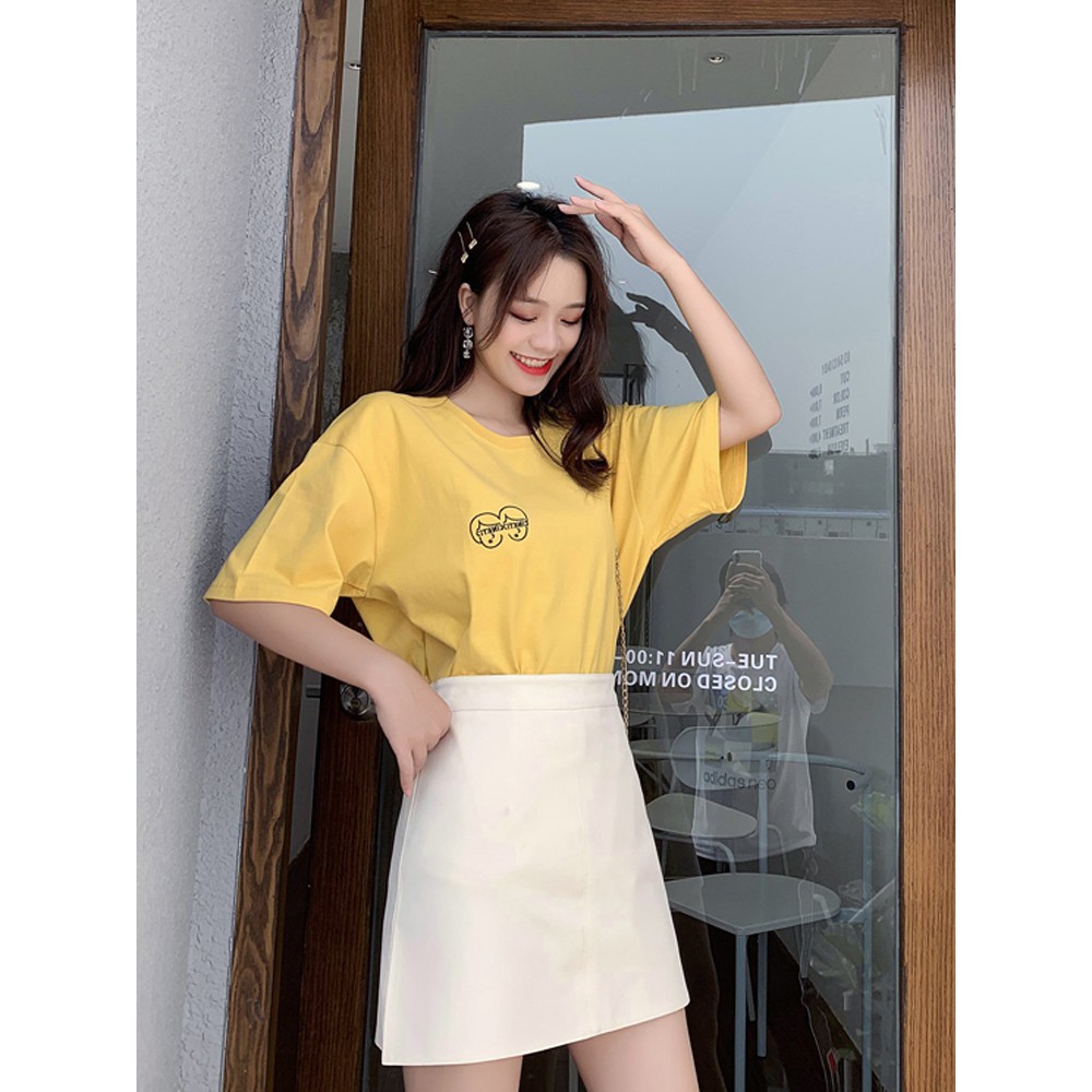 Chân váy chữ a Goness cạp cao màu trắng thời trang 441 | BigBuy360 - bigbuy360.vn