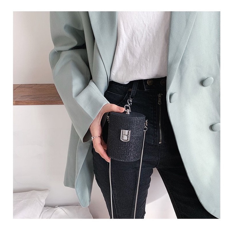 Túi Đeo Chéo Mini Phối Dây Xích Thời Trang Hàn Quốc Cao Cấp Trẻ Trung