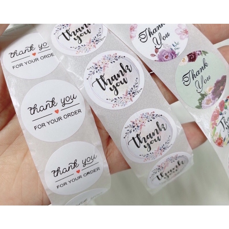 1k 10 sticker thank you siêu đẹp