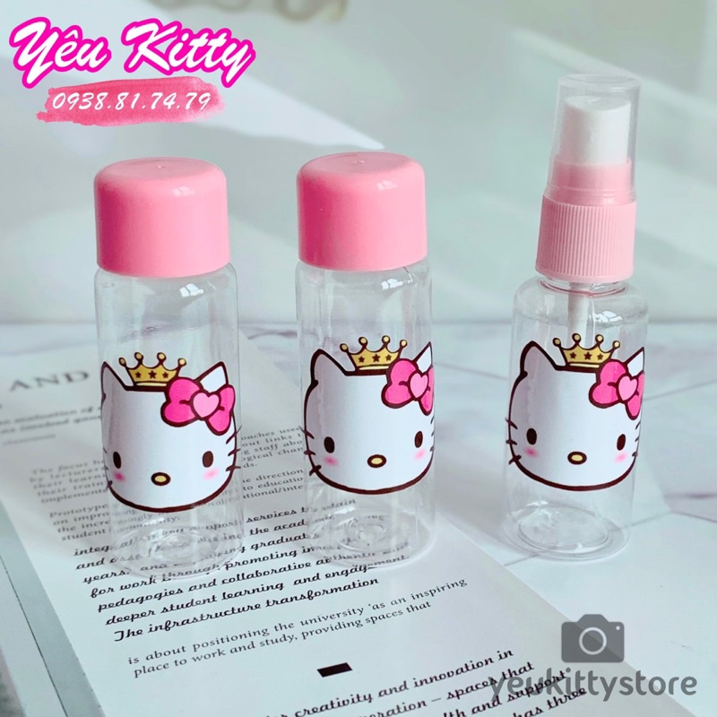 BỘ BÌNH CHIẾT MỸ PHẨM DU LỊCH HELLO KITTY