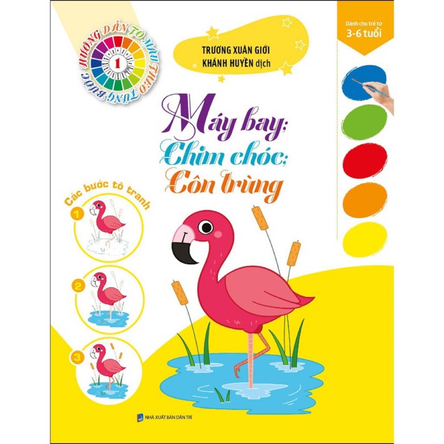Sách - Tô Màu Theo Từng Bước - Máy Bay, Chim Chóc, Côn Trùng 1