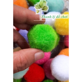 Hạt pom pom nhiều màu làm slime
