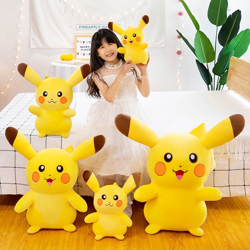 Gấu bông thú nhồi bông hình pikachu đáng yêu