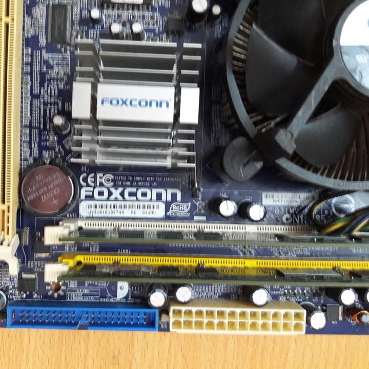 Combo Main Foxconn G31, E5300, ram 2GB DDR2, Quạt 775 - Combo lắp máy văn phòng Foxcon G31, E5300, ram 2G