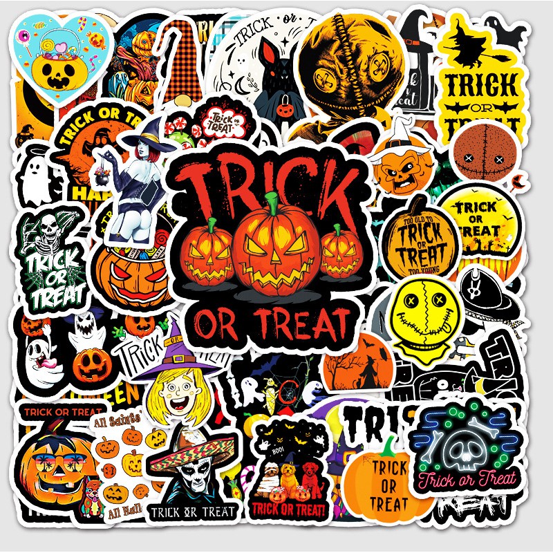 Sticker dán mũ bảo hiểm, chống nước phong cách Halloween - DB.074