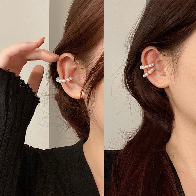 Khuyên Kẹp Vành Tai Đính Ngọc Trai Cao Cấp Phong Cách Pháp Thời Trang Mùa Hè Hàng Mới 2022