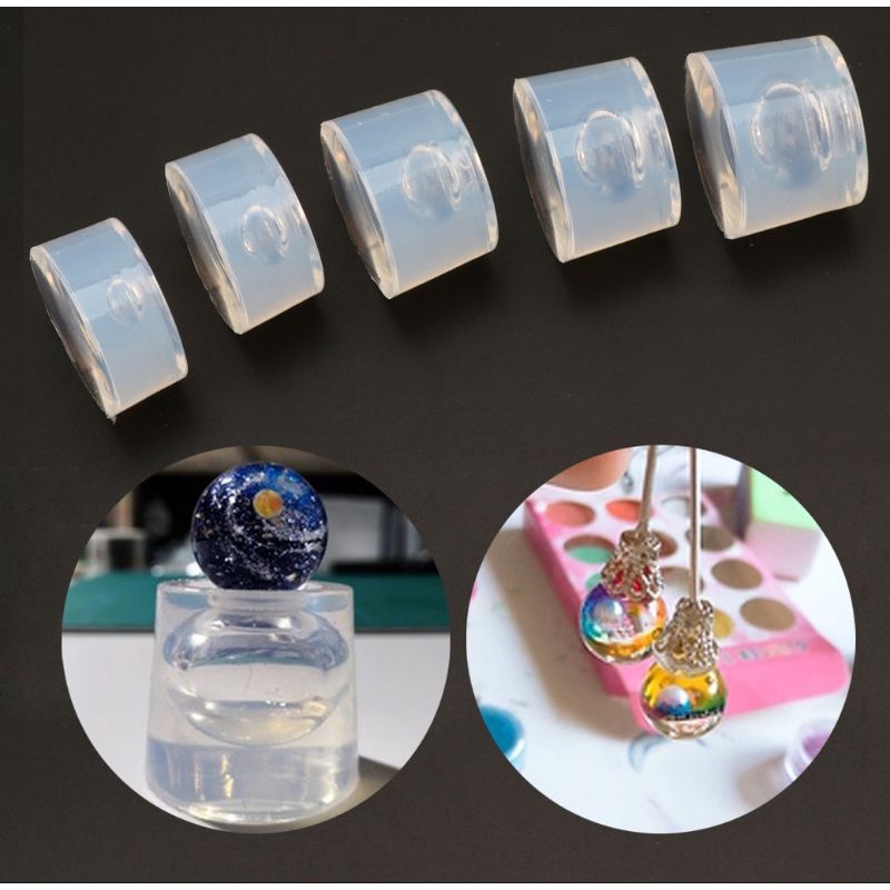 Khuôn Silicone Hình Cầu Làm Trang Sức Thủ Công