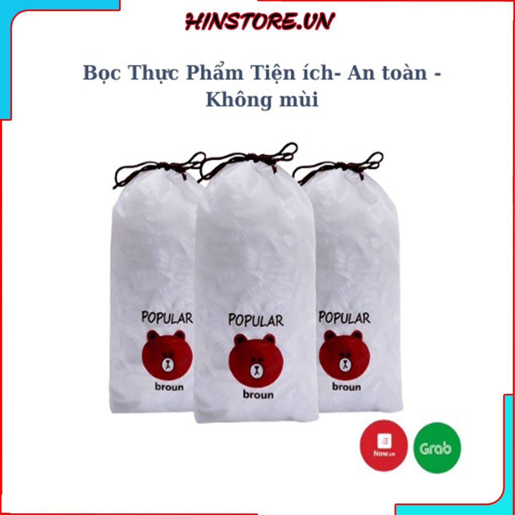 Màng Bọc Thực Phẩm Gấu Bọc Thực Phẩm Co Giãn Siêu Dai Có Chun Hình Túi Gấu An Toàn Vệ Sinh