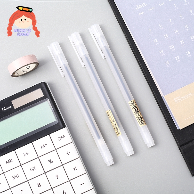 NIKKI Bút Mực Đen Ngòi 0.5mm Cho Học Sinh