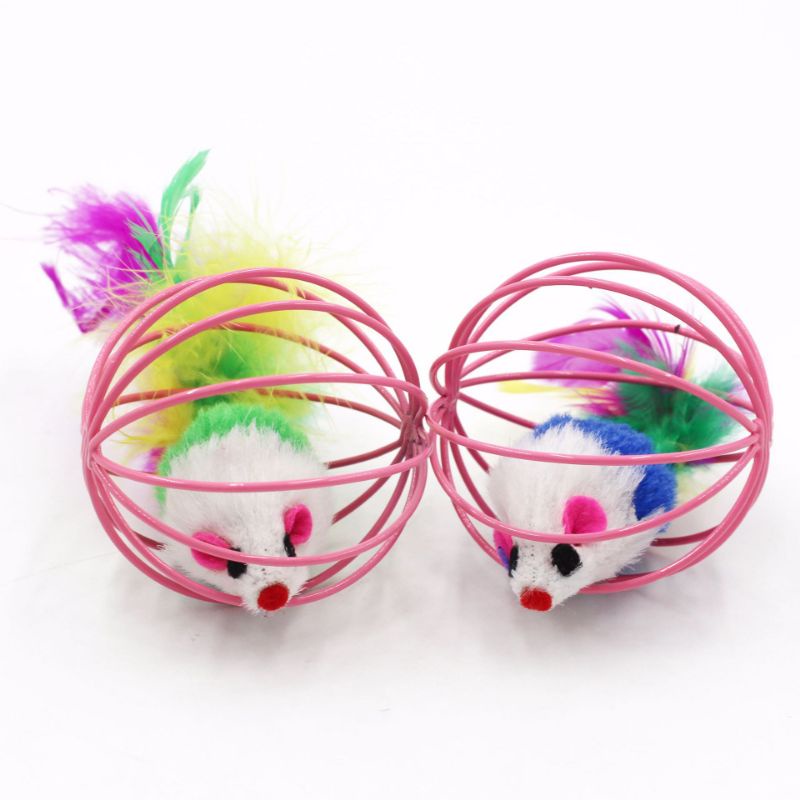 Chuột Đồ Chơi Cho Mèo , Chuột Trong Lồng Cho Mèo Vờn