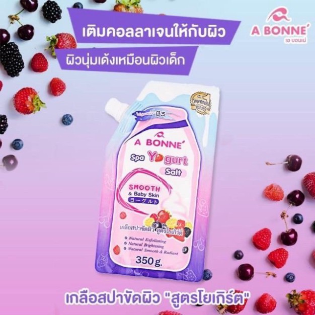 Muối tắm sữa bò+ Chanh vitamin + sữa chua tẩy tế bào chết A Bonne Spa Milk Salt Thái Lan 350gr ❤️(hàng chính hãng) Hot