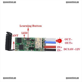 433Mhz RF Điều khiển rơle từ xa Xe tay ga Bộ thu 1CH không dây QUVN