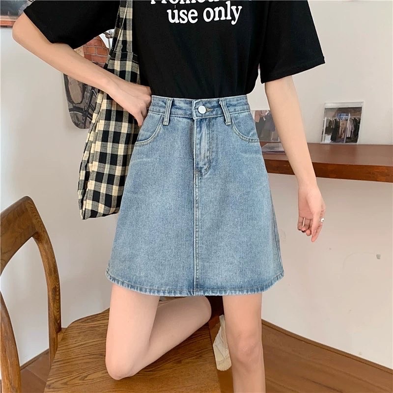Chân váy jeans basic DV042