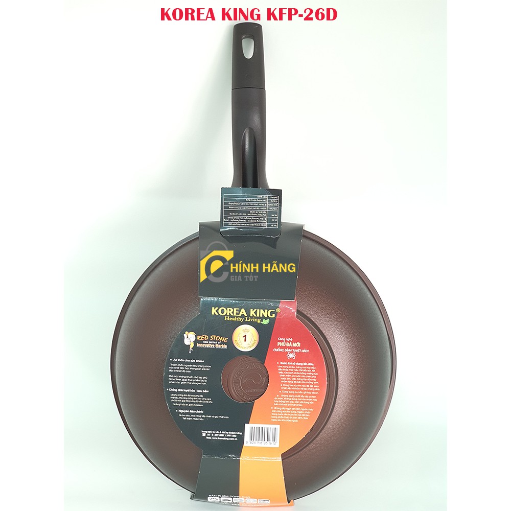 Chảo đá hoa cương sâu Korea King KFP-26D 26 cm sản xuất tại hàn quốc