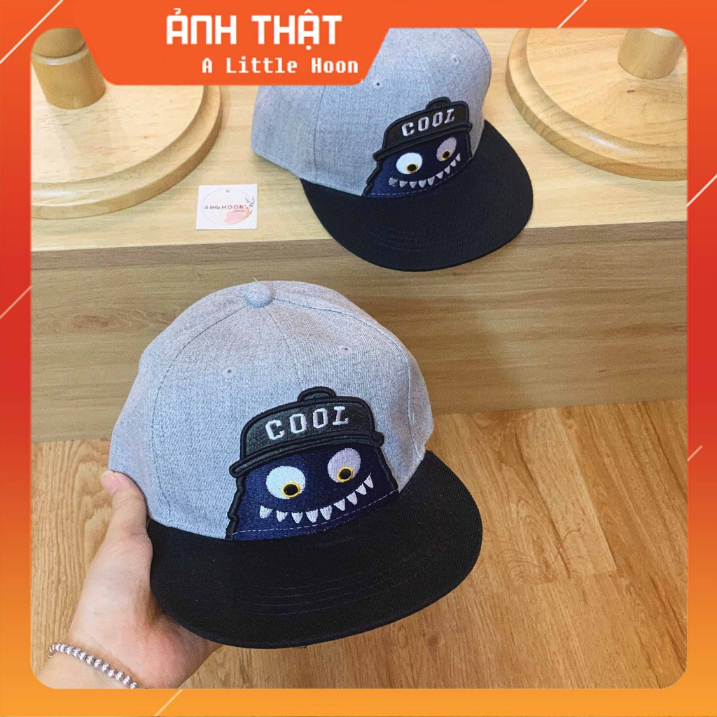 [Ảnh thật] Mũ lưỡi trai cho bé, thêu chữ kiểu Hiphop , dễ thương cho bé , thời trang cho bé , mẹ và bé , m543