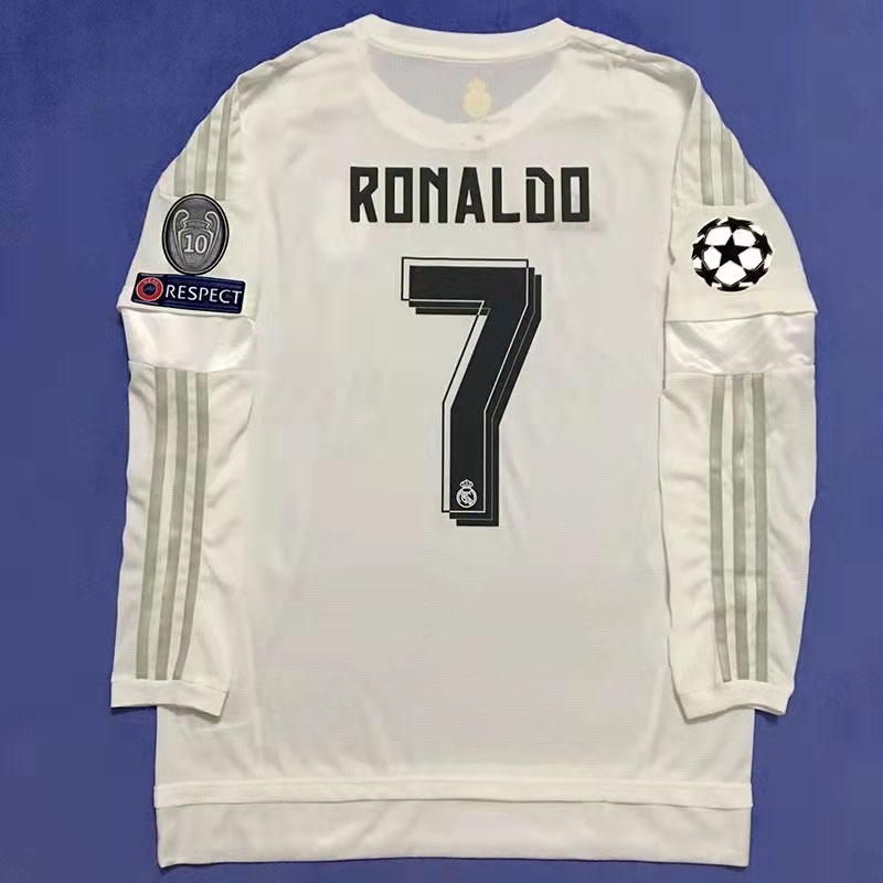 Áo Thun Tay Dài Phong Cách Retro Real Madrid 15/16 & 16/17