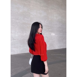 SISTERSISTER - Áo sơ mi lụa cổ lanton Jade