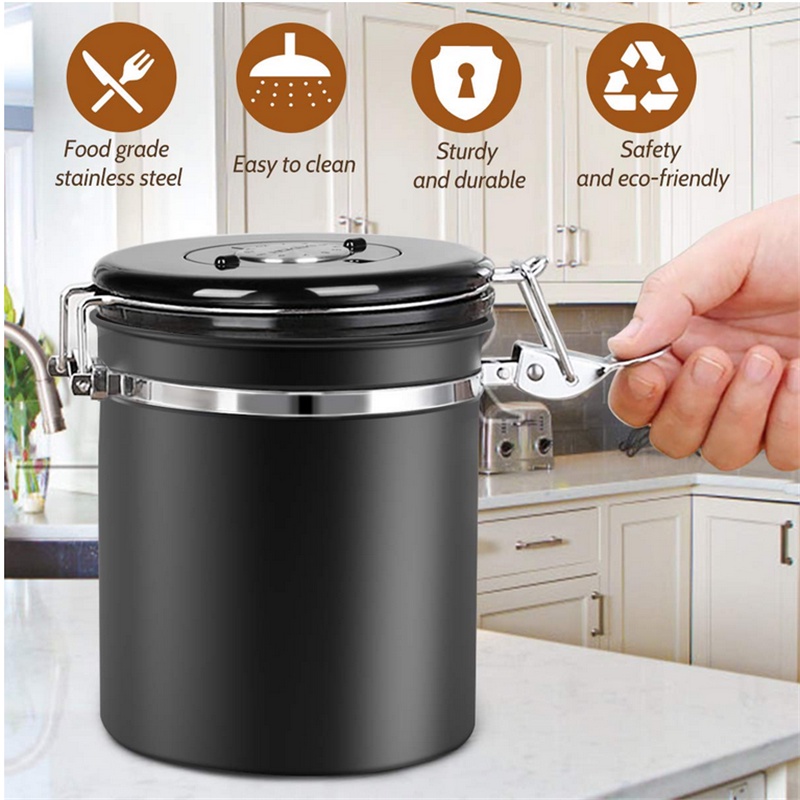 Bình đựng cà phê một chiều bằng thép không gỉ có van xả tiện lợi