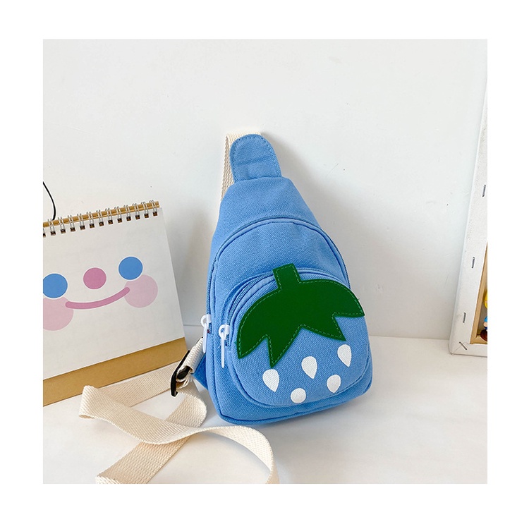 Túi Đeo Chéo Ngực Vải Canvas Mini Hình Thỏ Dễ Thương Cho Bé Gái