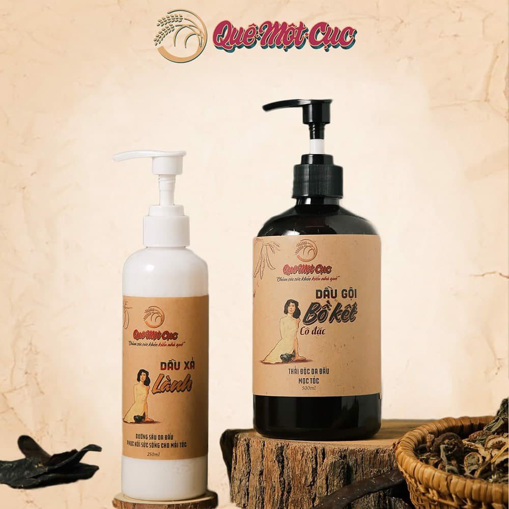 Dầu gội đầu bồ kết cô đặc sạch gàu nấm ngứa QUÊ MỘT CỤC Dầu gội thảo dược ngăn rụng tóc giúp mọc tóc 500ml | BigBuy360 - bigbuy360.vn