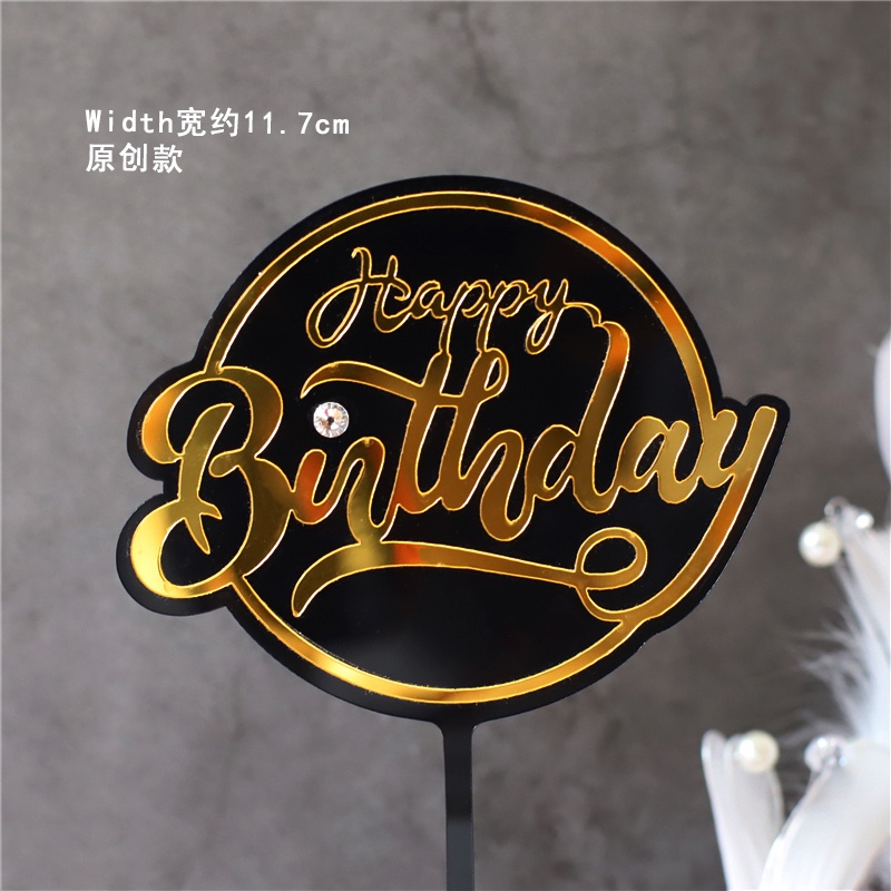 Thẻ Bằng Acrylic Hình Chữ Love/ Ngôi Sao Nhiều Màu Cỡ Lớn Trang Trí Bánh Kem