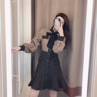Đầm công chúa dài tay cổ tròn phối ren thời trang nữ tính
