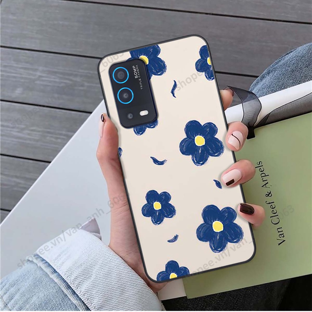 Ốp lưng Oppo A54 / A55 in hình hoa, gấu rich bear nghệ thuật, thời trang