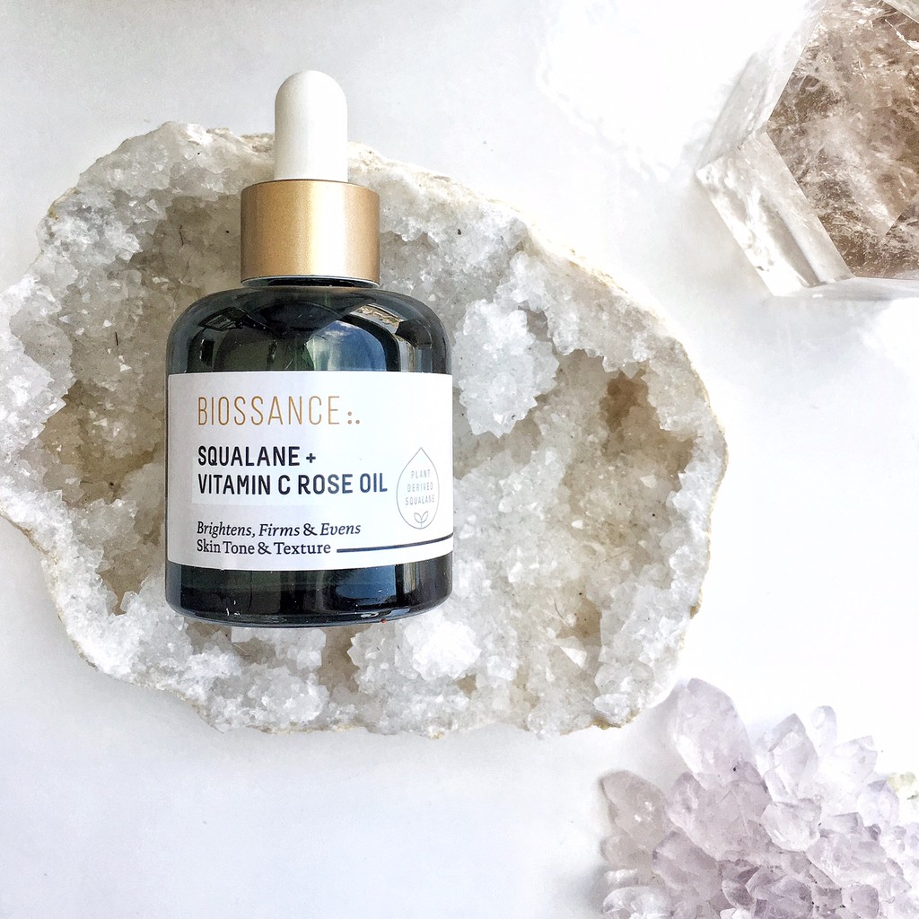 Dầu Dưỡng hữu cơ Biossance Squalane + Vitamin C Rose Oil