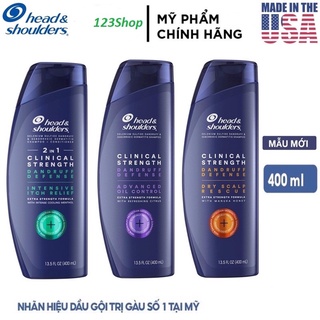 Dầu Gội Sạch Gàu Head Shoulder Clinical Strength Mỹ 400ml
