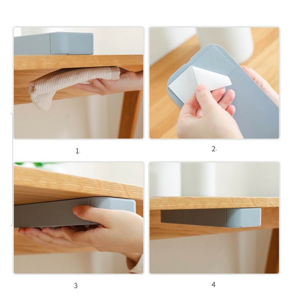 Hộc Dán Ngăn Bàn, Ngăn Kéo Bàn Mini Để Văn Phòng Phẩm, Lưu Trữ Đồ Tiện Ích NK SUVADO