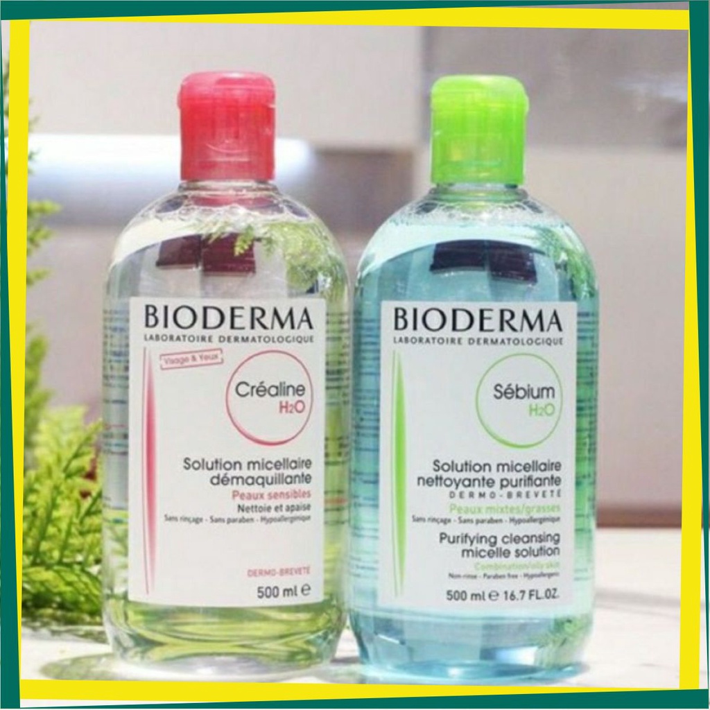 [HUỶ DIỆT] Nước Tẩy Trang Bioderma H2O 500ml Créaline Hồng, Sébium Xanh [HUỶ DIỆT] | BigBuy360 - bigbuy360.vn