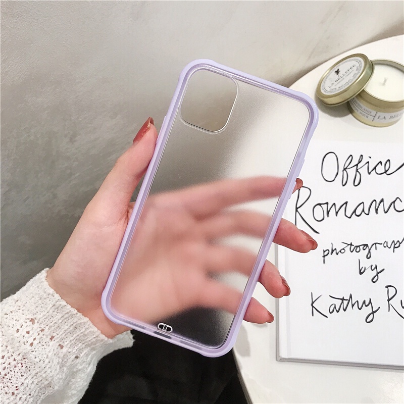 Ốp điện thoại trong suốt cứng mờ có túi khí thích hợp cho iPhone 13 12 11 Pro Max Mini XS XR X XS Max 8 7 Plus + SE 2020