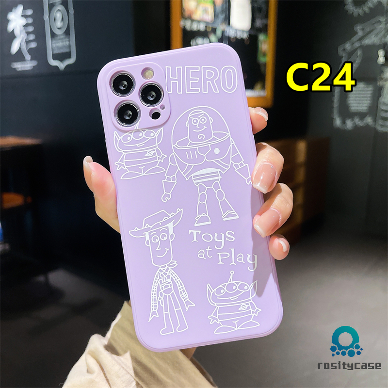 OPPO A7 A3S A5 2020 A5S A15 A93 A94 A53 2020 A12 A92 A31 A9 2020 Reno 4 Lite Reno 4 F Reno 5 5F Find X3Lite A15S F17 F19 PRO A33 2020 A11K A12S A11 A1K A52 A7 A32 A12E A72 A53S C15 C12 C11 Cartoon Winnie the Pooh Straight Cube TPU Phone Case