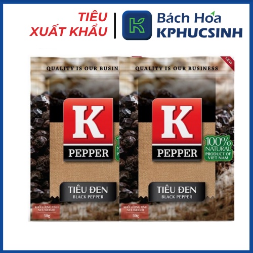 Tiêu đen hạt 50g K Pepper KPHUCSINH - Hàng Chính Hãng