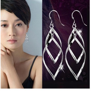 Bông tai 2 chiếc lá lồng đèn tòn ten phong cách hàn bt2leaftonten03