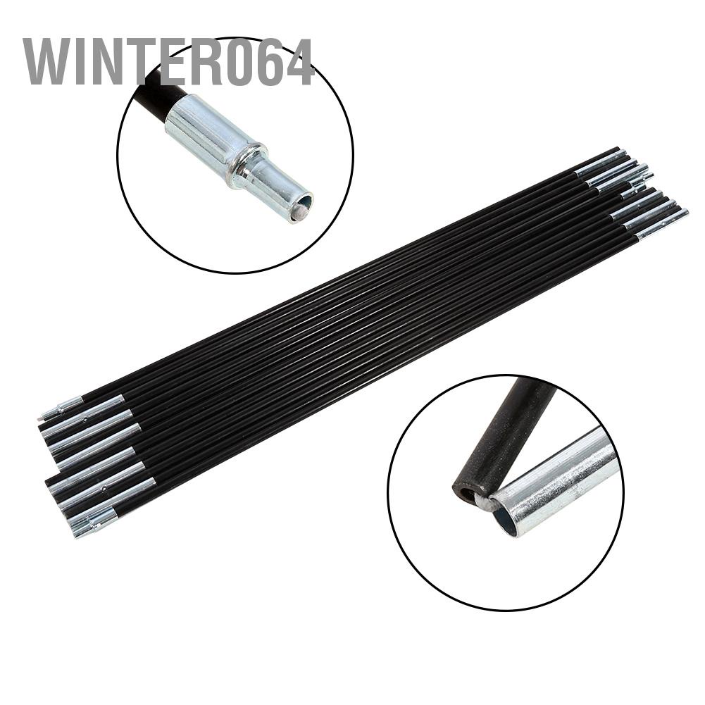 3.4M 2 bộ 7 phần Cắm trại ngoài trời Thanh sợi thủy tinh Lều kép Bộ khung hỗ trợ cực Winter064
