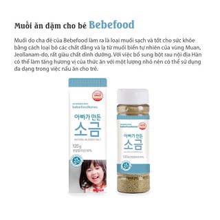 Muối ăn dặm cho bé Bebefood Hàn Quốc cho bé từ 9M+