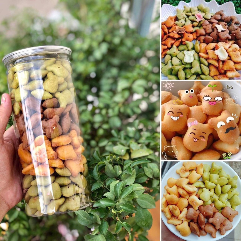 Bánh Gấu Nhân Kem Sữa và Mix 3 vị thế giới ăn vặt mẹ ốc | BigBuy360 - bigbuy360.vn