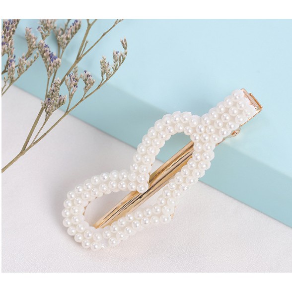 [GIÁ SỈ] KẸP TÓC NHIỀU KIỂU HOT TREND PK100 ĐÍNH HẠT NGỌC TRAI NHÂN TẠO
