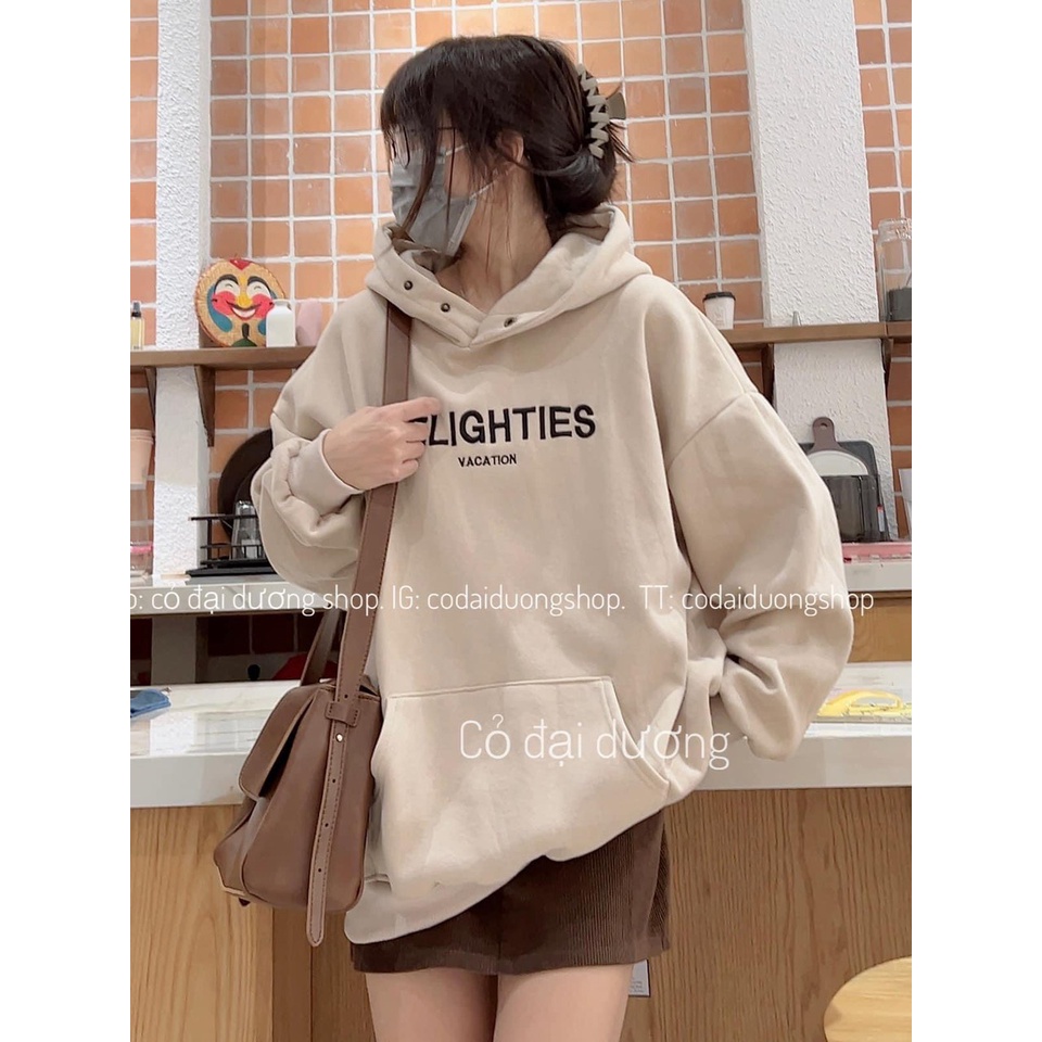 Hoodie nữ form rộng mũ 2 lớp siêu dày đẹp ZADOLA