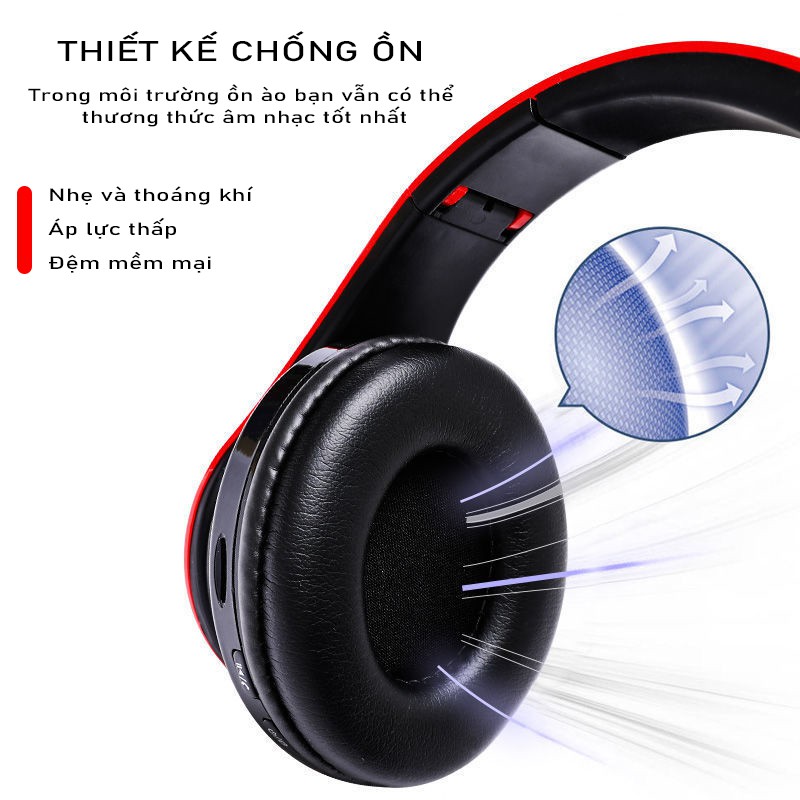 Tai Nghe Chụp Tai Bluetooth Không Dây SIDOTECH B39S Chống Ồn Pin Trâu Chơi Thể Thao Gaming Pubg Mobile Android Iphone