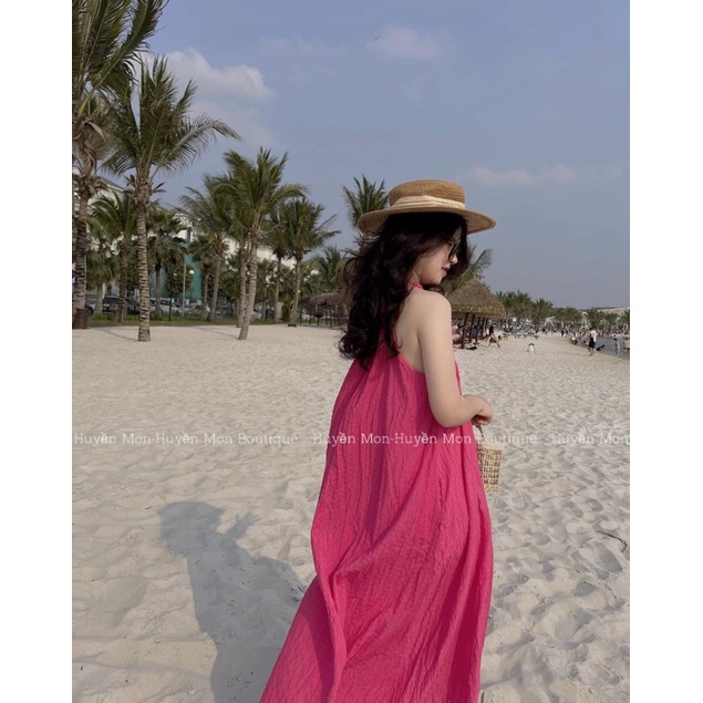 Váy Suông Dài 2 Dây Đan Đi Biển