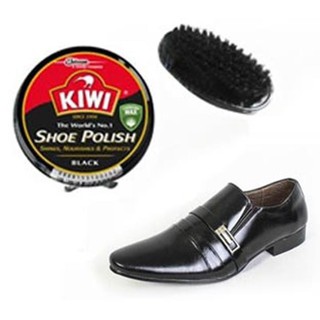 Hộp xi đánh giày kiwi + bàn chải