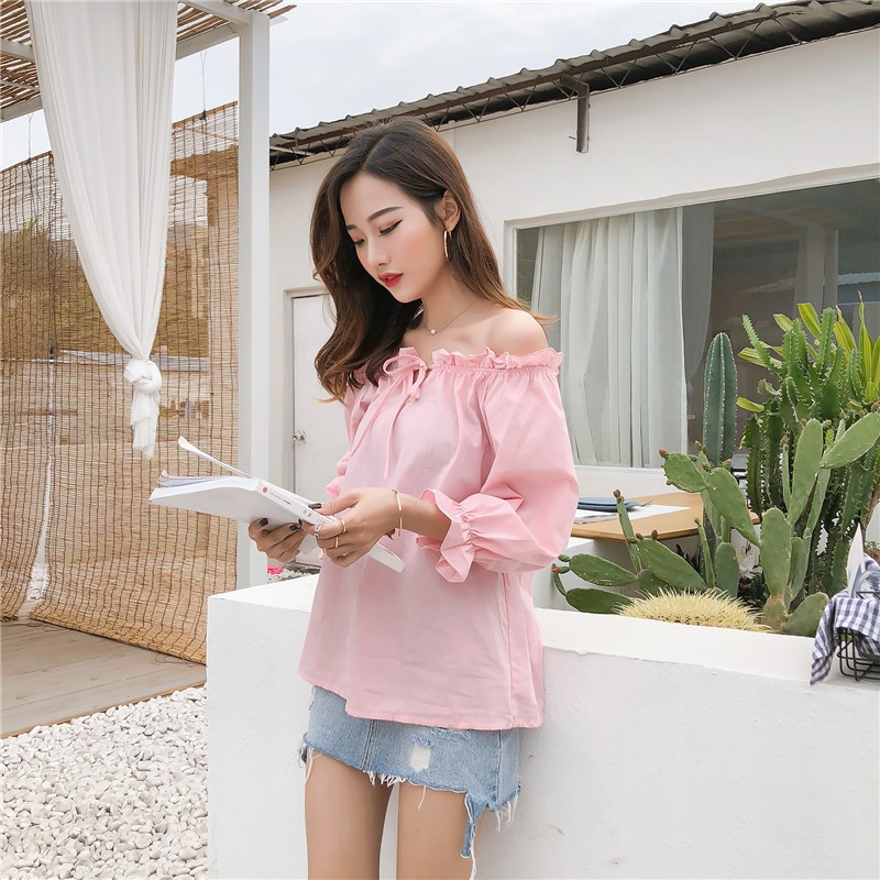 Nhập WAMS85 hoàn 25k xu đơn 150k_[Hàng có sẵn]Áo kiểu, áo sơ mi nữ tay dài Ulzzang Quảng Châu AS10hh