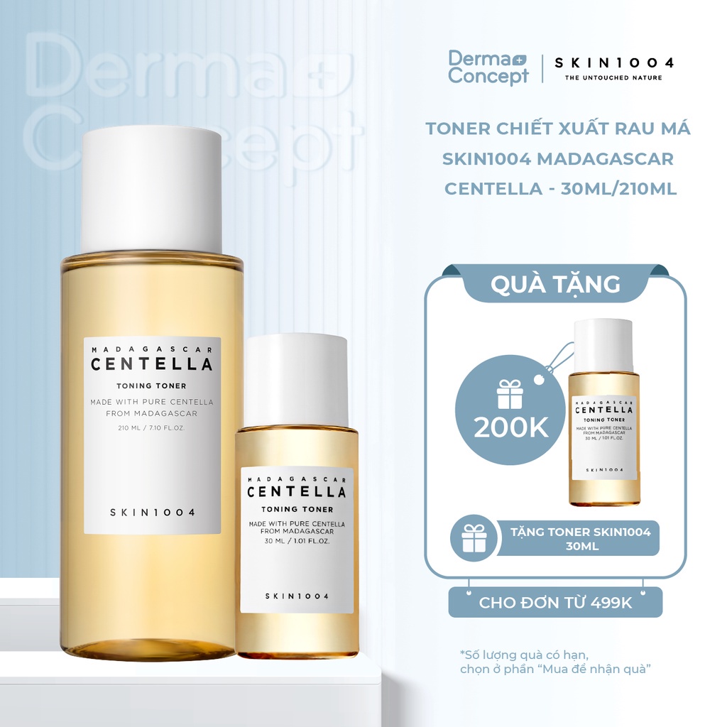 Toner Skin1004 Madagascar Centella chiết xuất rau má làm dịu da, giảm mụn - 30ml/210ml