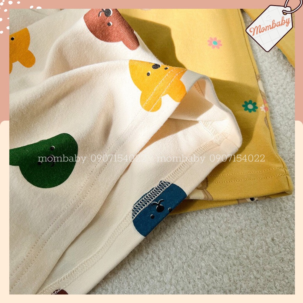 Bộ Dài Tay Hoạ Tiết Thun Cotton Co Dãn Cho Bé 8-28kg Thích Hợp Mặc Thu Đông