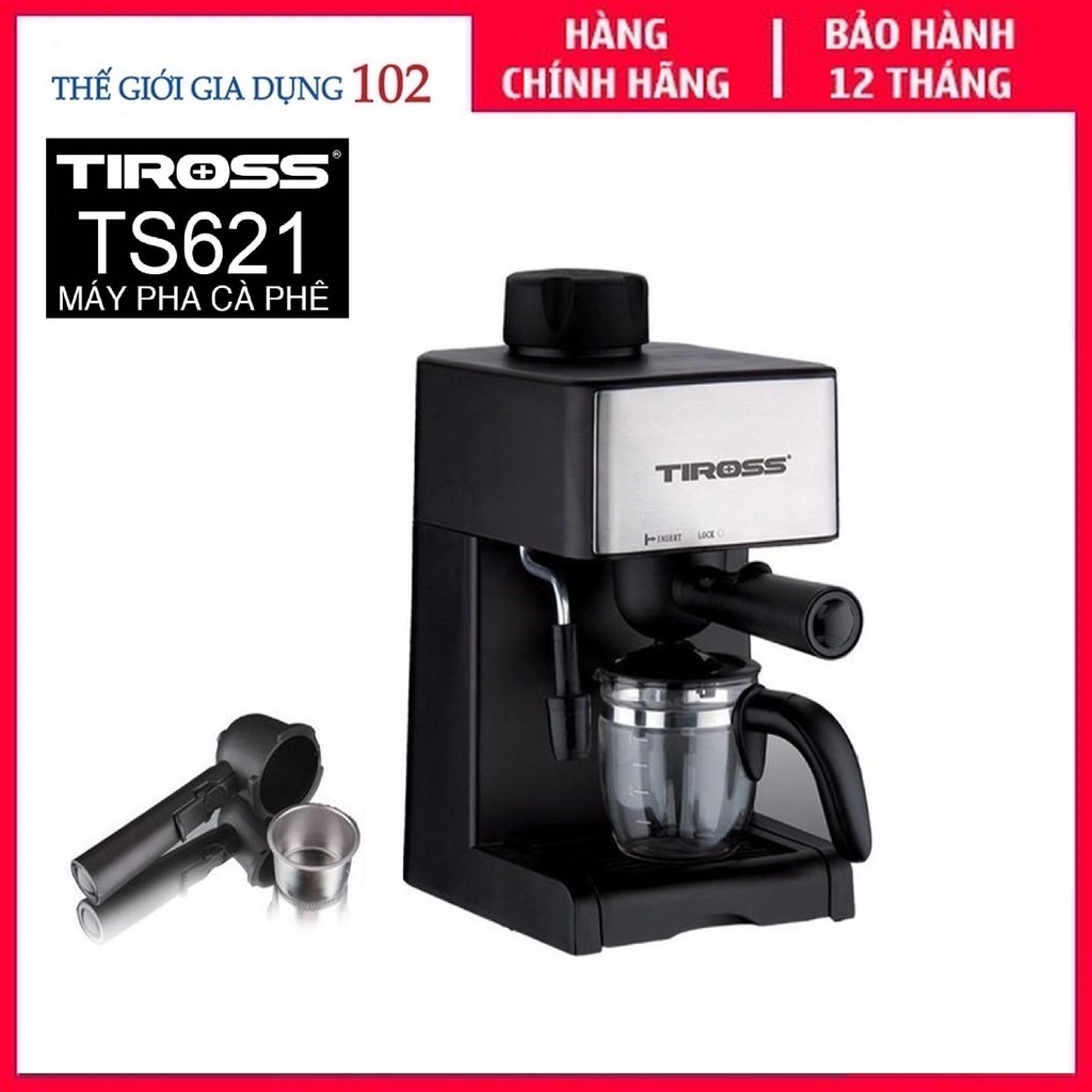 [Free Ship] Máy Pha Cafe Espresso Tiross TS621, Sản Phẩm Chính Hãng, Bảo Hành 12 Tháng