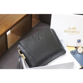 Clutch chữ H da mềm  fullbox